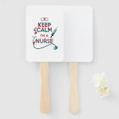 Éventail garder calme infirmière (Devant et derrière)
