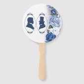 Éventail Gay Grooms Regency Roses bleus (Dos)