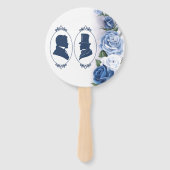 Éventail Gay Grooms Regency Roses bleus (Devant)
