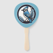 Éventail Geai Bleu Oiseau Bleu (Dos)