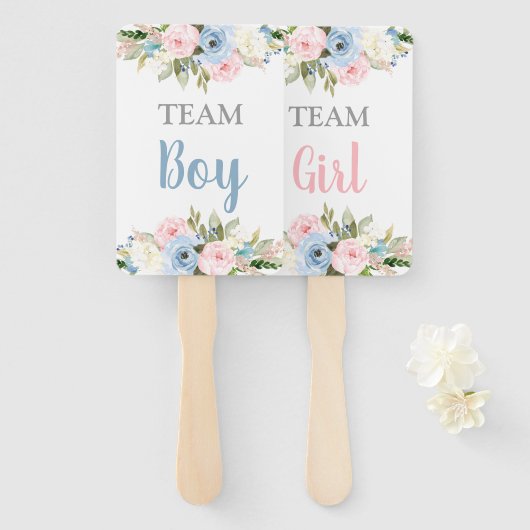 Éventail Genre Révéler garçon ou fille Fan main (Devant et derrière)