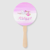 Éventail Genre révéler la cigogne de fête fille ou garçon b (Dos)