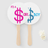 Éventail Genre révéler les ventilateurs main dollar signe b (Devant et derrière)