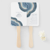 Éventail Géode d'âge Parties scintillant de mariage Dusty B (Devant et derrière)