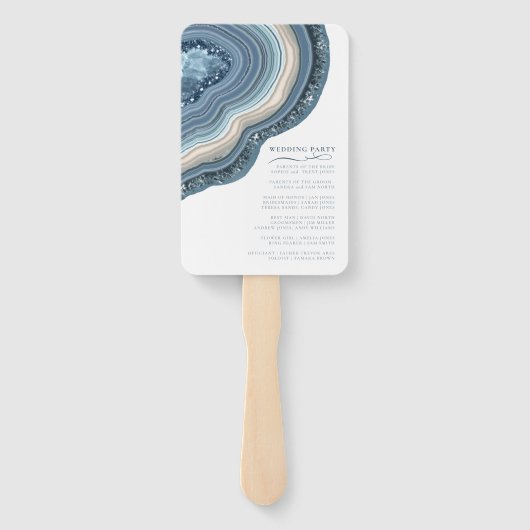 Éventail Géode d'âge Parties scintillant de mariage Dusty B (Dos)