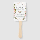 Éventail Géométrique Blush et Rose Gold Wedding Programme (Devant)