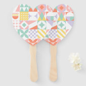 Éventail géométrique n° 32 (Devant et derrière)