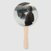 Éventail Girl with clouds (Dos)