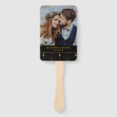 Éventail Glam Art Déco Black Gatsby 1920 Style Mariage (Devant)