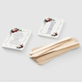 Éventail Glam Merlot Marine Blue Floral Wedding Programme (Non-assemblé)