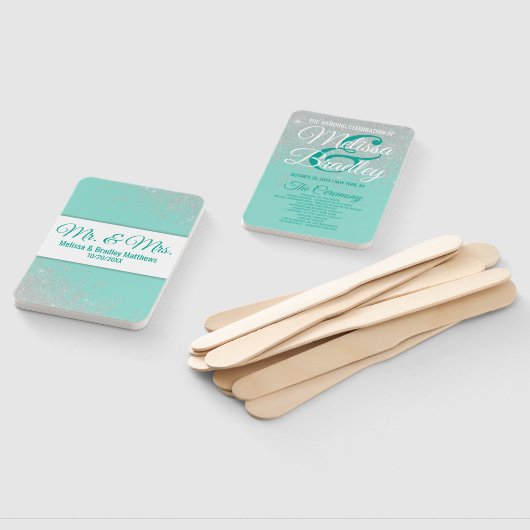 Éventail Glam White Parties scintillant éclate Programmes d (Non-assemblé)