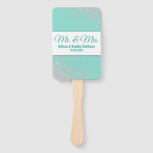 Éventail Glam White Parties scintillant éclate Programmes d (Devant)