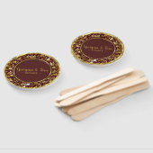 Éventail Gold Floral Damask - Enregistrer la date (Non-assemblé)