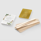 Éventail Gold Floral Programme de mariage géométrique (Non-assemblé)