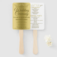 Gold Gradient Élégant programme de mariage floriss