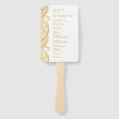 Éventail Gold Paisley Programme traditionnel de mariage ind (Devant)