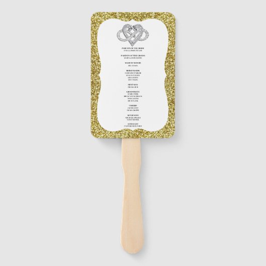 Éventail Gold Parties scintillant Gold Infinity Programme d (Dos)