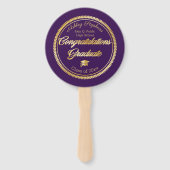 Éventail Gold Purple Graduation Classe photo de 2023 (Devant)