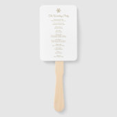 Éventail Gold Snowflakes Programme de Noël de mariage d'hiv (Devant)