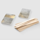 Éventail Gold Tropical Beach Wedding Programme Ventilateur  (Non-assemblé)