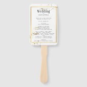 Éventail GOLD White Wedding Programme (Devant)