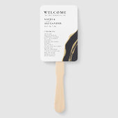 Éventail Golden agate gemstone programme de mariage Set de (Devant)