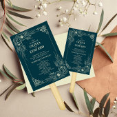 Éventail Golden Bloom Wedding programme