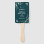 Éventail Golden Bloom Wedding programme (Devant)