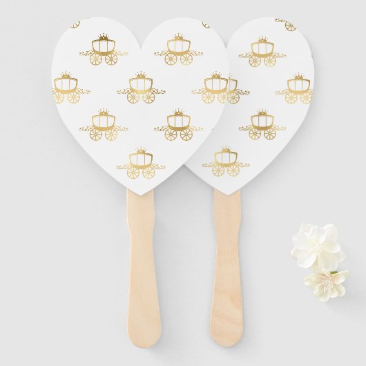 Éventail Golden Coaches Cendrillon Princess (Devant et derrière)