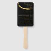 Éventail Golden Elegance-Wedding Programme- (Dos)