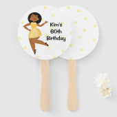 Éventail Golden Girl (Devant et derrière)