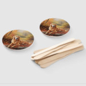 Éventail Golden Retriever en automne Leaves automne Inspire (Non-assemblé)