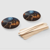 Éventail Golden Retriever Halloween effroi (Non-assemblé)