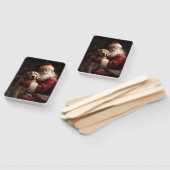 Éventail Golden Retriever with Santa Clause Christmas (Non-assemblé)