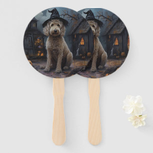 Éventail Goldendoodle Citrouilles Halloween Effrayant