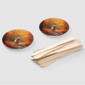 Éventail Goldendoodle en automne Leaves Fall Inspire (Non-assemblé)