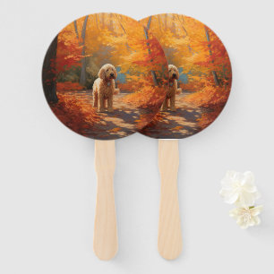 Éventail Goldendoodle en automne Leaves Fall Inspire