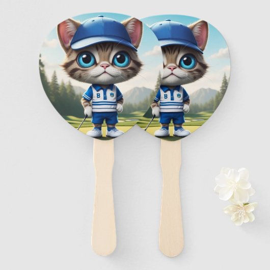 Éventail Golf Cat (Devant et derrière)