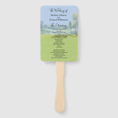 Éventail Golf Theme Wedding Ceremony Order of Service  (Devant)