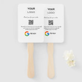 Éventail Google examen logo de l'entreprise Analyser QR exa (Devant et derrière)