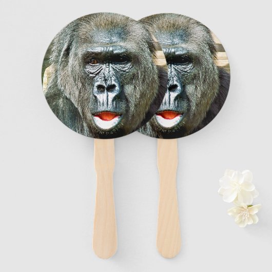 ÉVENTAIL GORILLA FRAÎCHE (Devant et derrière)