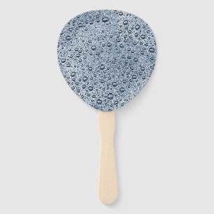 Éventail gouttelettes d'eau gris de métal