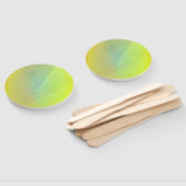 Éventail Gradation géométrique jaune moderne (Non-assemblé)