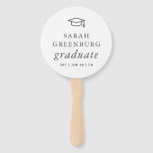 Éventail Graduate Moderne Minimaliste Simple Chic Graduatio (Dos)