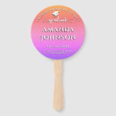 Éventail Graduate moderne photo rose violet Graduation (Dos)