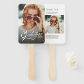 Éventail Graduation 2025 Graduate Photo Grad Faire-part (Devant et derrière)