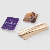 Éventail Graduation 2025 Photo Purple Grad Party (Non-assemblé)