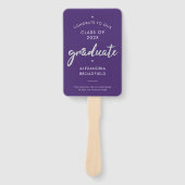 Éventail Graduation 2025 Photo Purple Grad Party (Devant)
