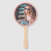 Éventail Graduation Chic Rose Gold Rose Diplôme photo (Dos)