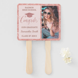 Éventail Graduation Chic Rose Gold Rose Graduate Photograph